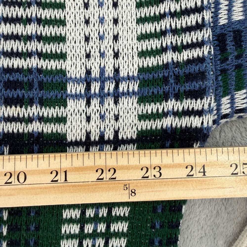 Vintage Pendleton Mens Plaid Cotton Knit Crewneck Sweater Made in USA‎ Size L - Picture 12 of 12